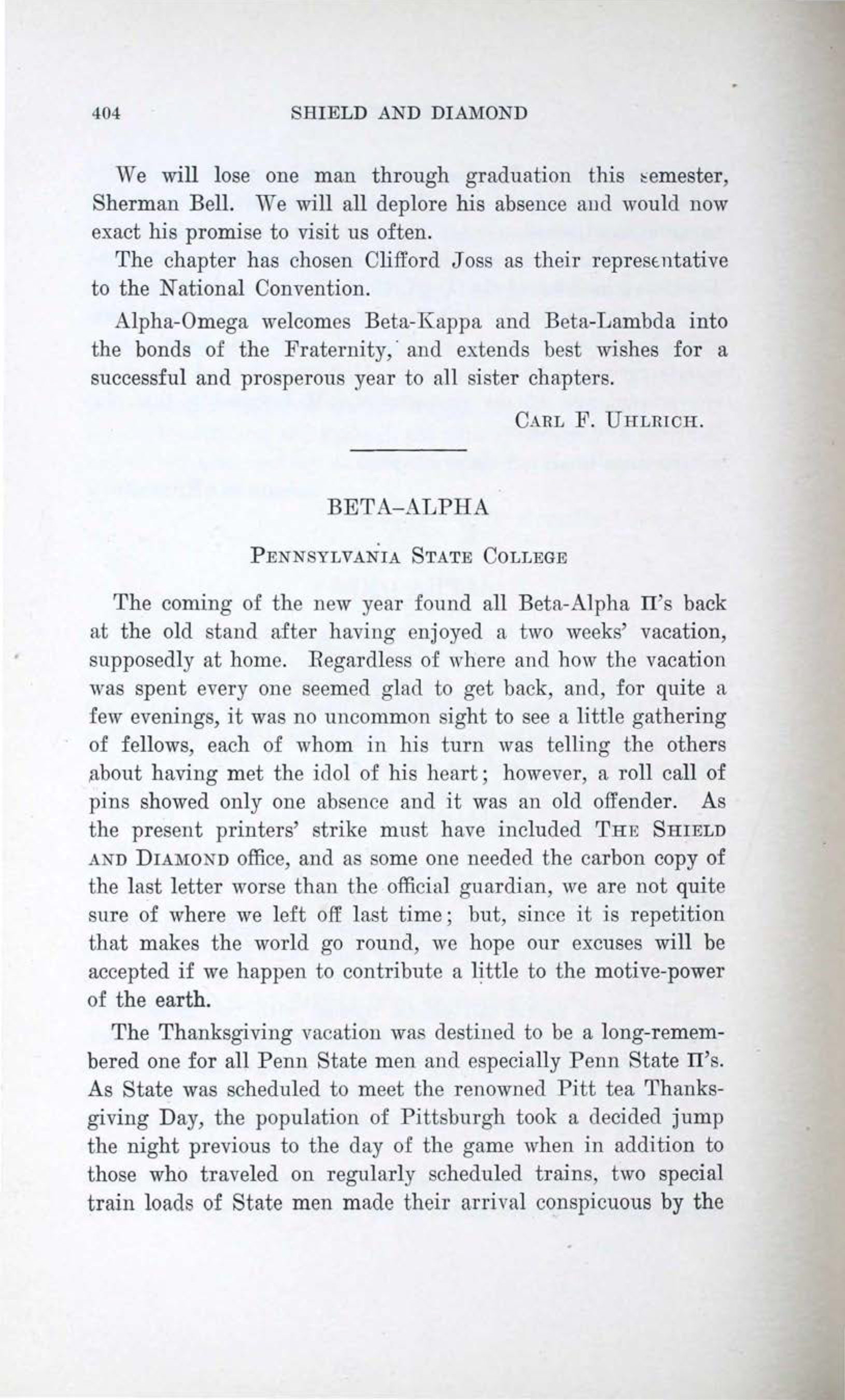 Beta-Alpha, February 1920